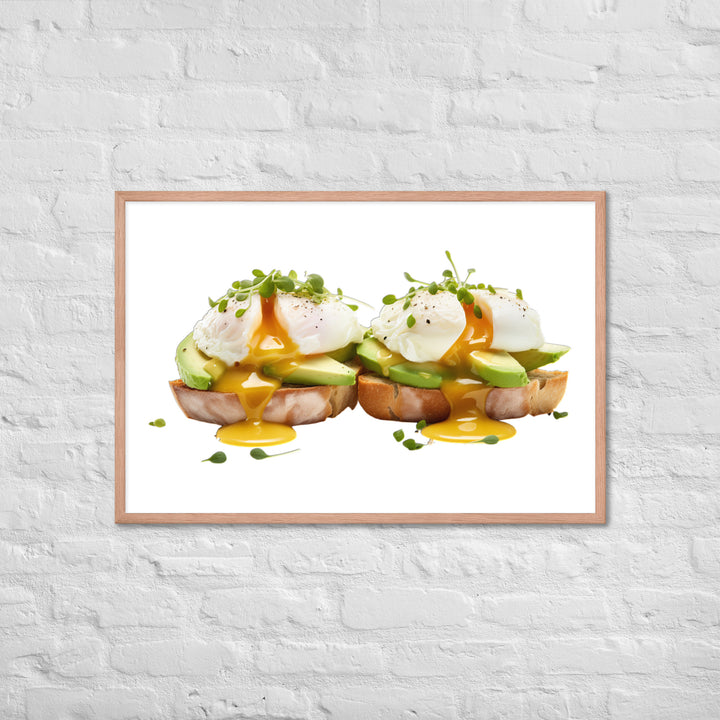 Avocado Eggs Benedict Framed poster 🤤 from Yumify.AI