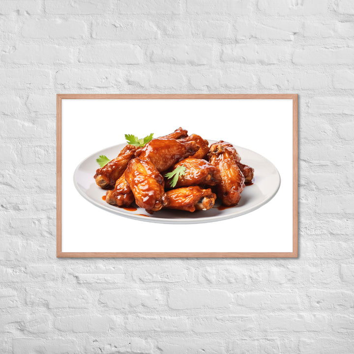 Sweet BBQ Chicken Wings Framed poster 🤤 from Yumify.AI