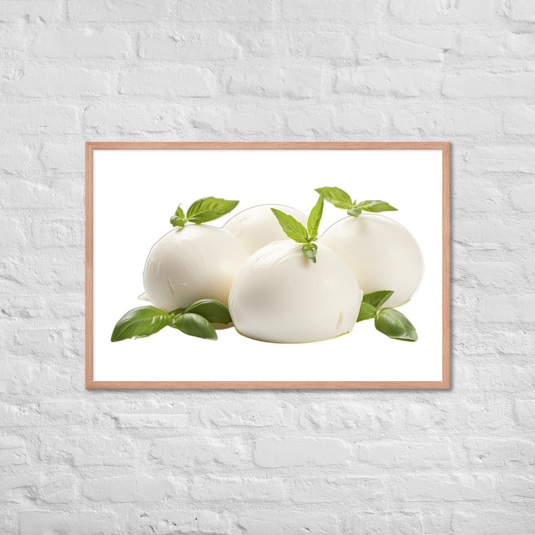 Fresh Mozzarella Balls Framed poster 🤤 from Yumify.AI