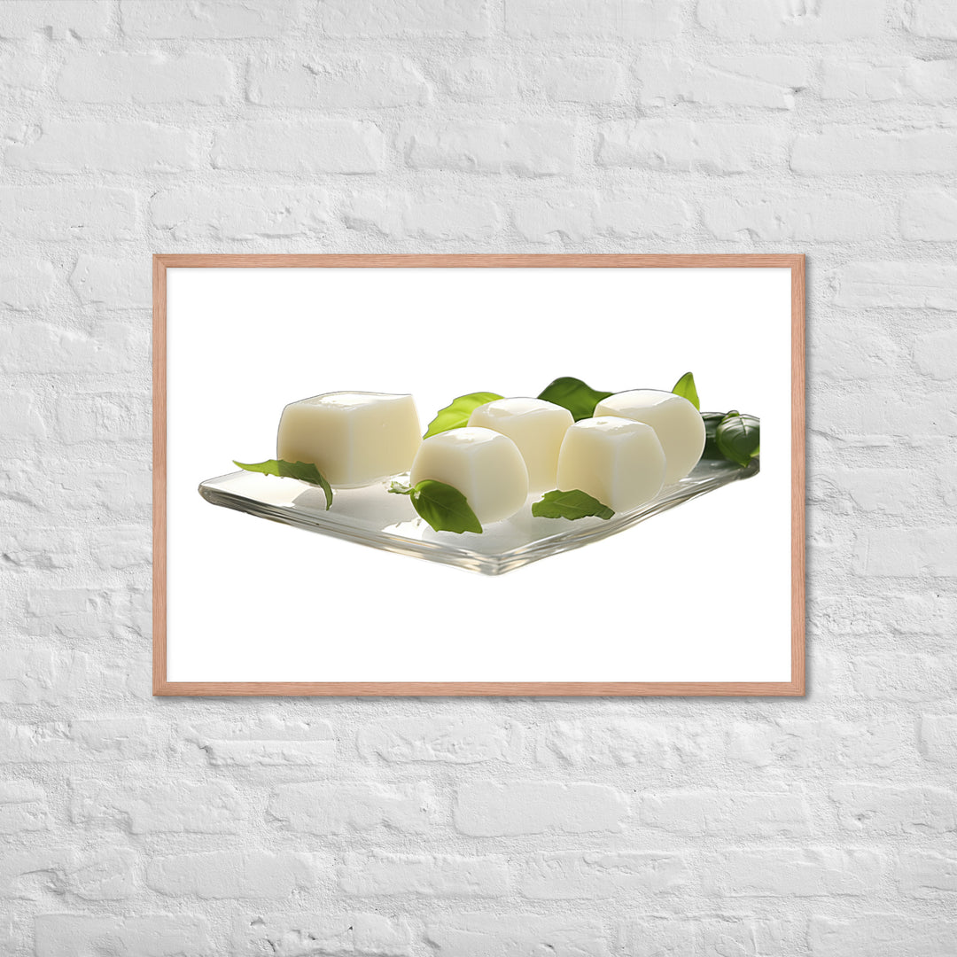 Fresh Mozzarella Balls Framed poster 🤤 from Yumify.AI