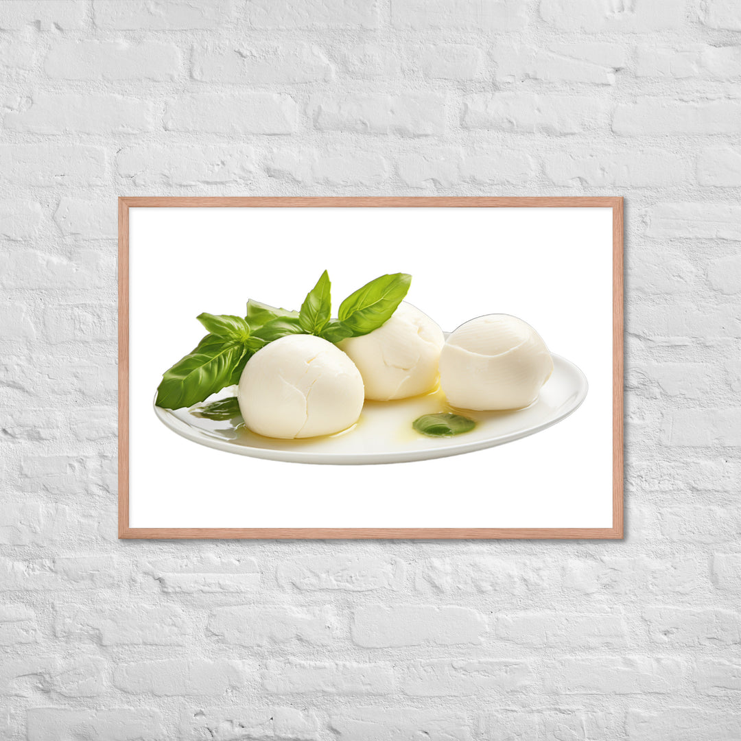 Fresh Mozzarella Balls Framed poster 🤤 from Yumify.AI