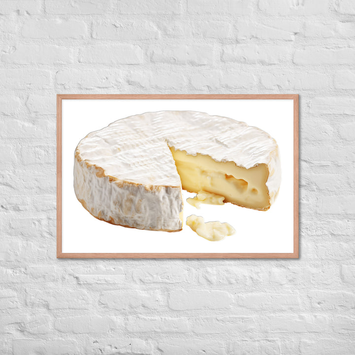 Creamy Brie Wheel Framed poster 🤤 from Yumify.AI