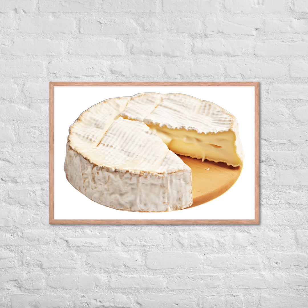 Creamy Brie Wheel Framed poster 🤤 from Yumify.AI