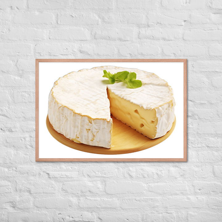 Creamy Brie Wheel Framed poster 🤤 from Yumify.AI