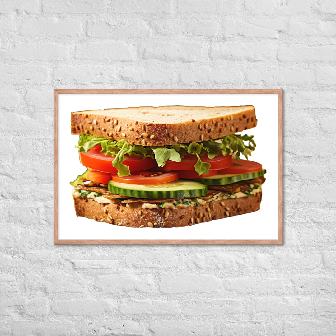 Veggie Delight Sandwich Framed poster 🤤 from Yumify.AI