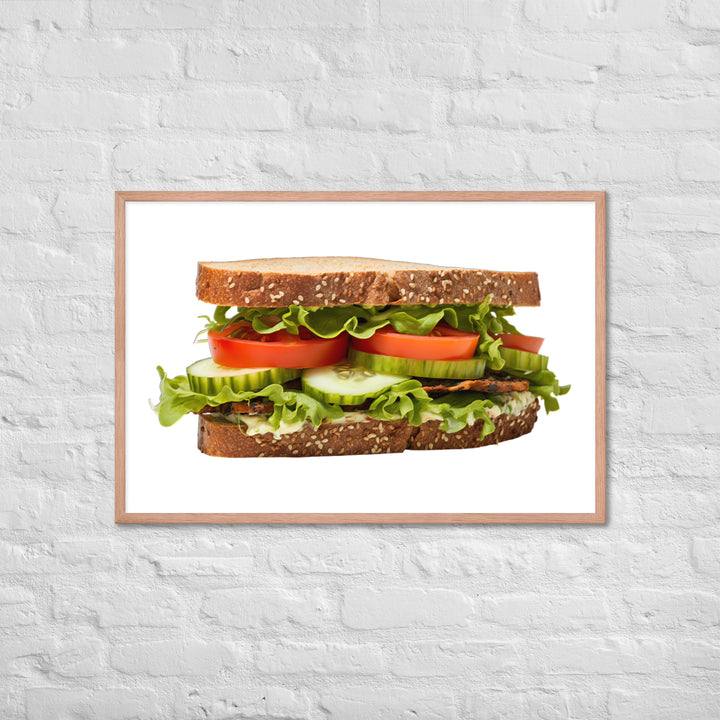 Veggie Delight Sandwich Framed poster 🤤 from Yumify.AI