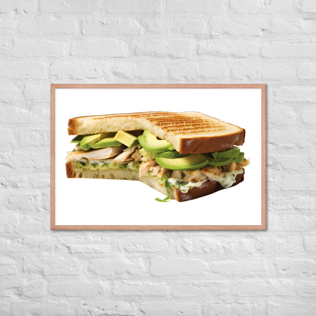 Chicken Avocado Sandwich Framed poster 🤤 from Yumify.AI