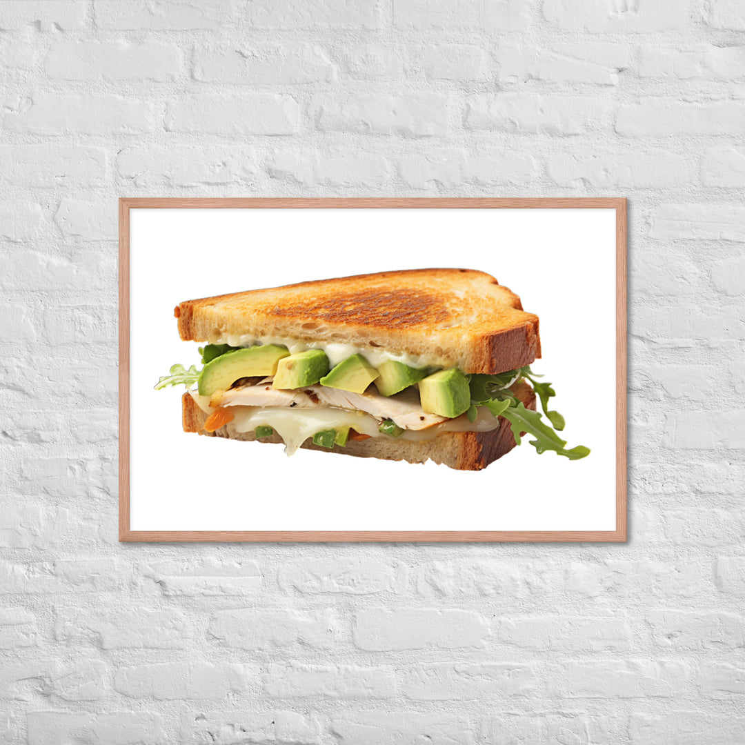 Chicken Avocado Sandwich Framed poster 🤤 from Yumify.AI