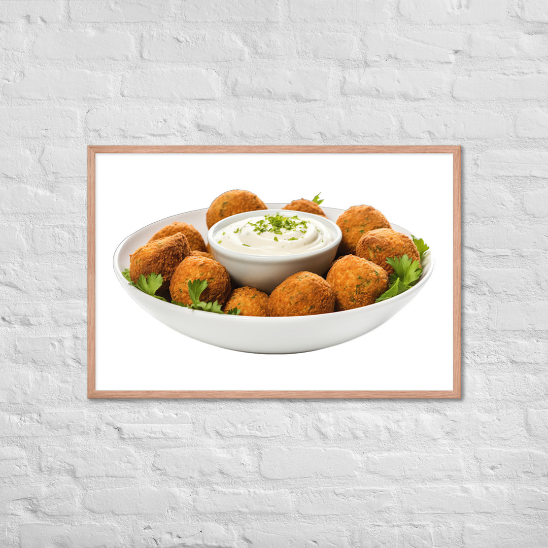 Spicy Falafel with Dipping Sauce Framed poster 🤤 from Yumify.AI