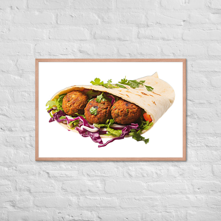 Fresh Falafel Pita Pocket Framed poster 🤤 from Yumify.AI