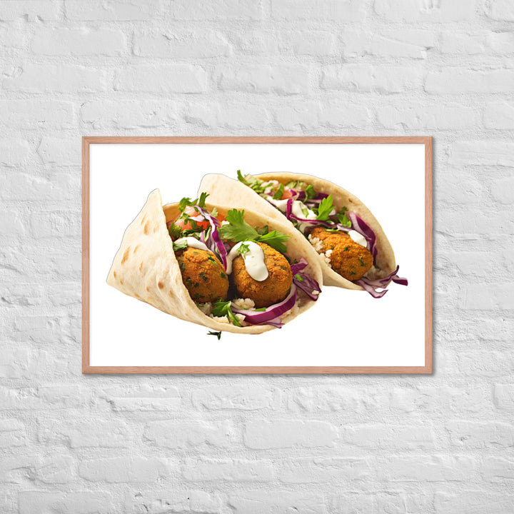 Fresh Falafel Pita Pocket Framed poster 🤤 from Yumify.AI