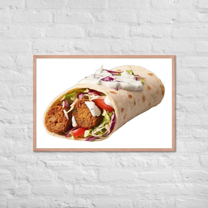 Falafel Wrap Rolled Perfection Framed poster 🤤 from Yumify.AI