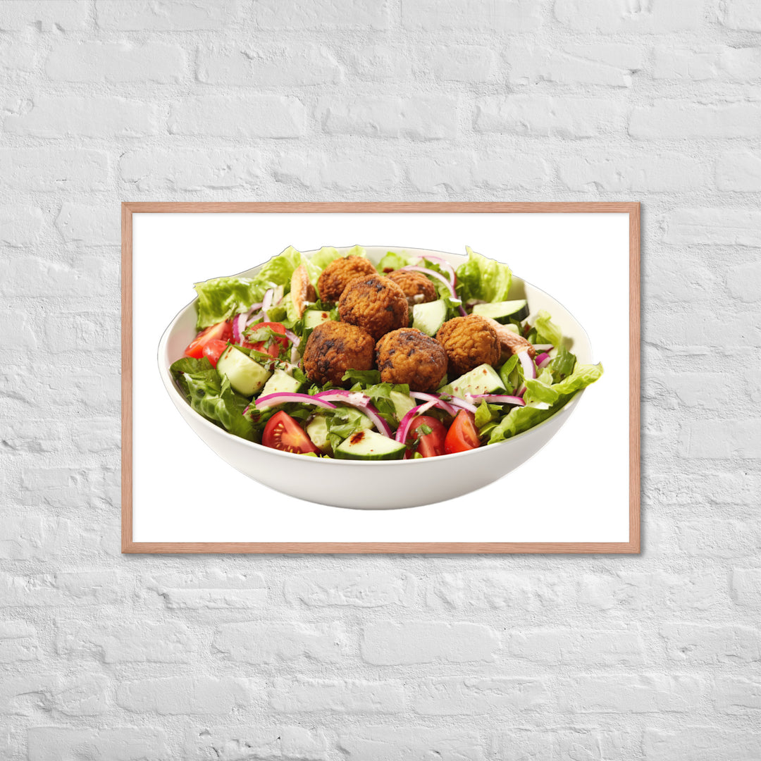 Falafel Salad Bowl Framed poster 🤤 from Yumify.AI