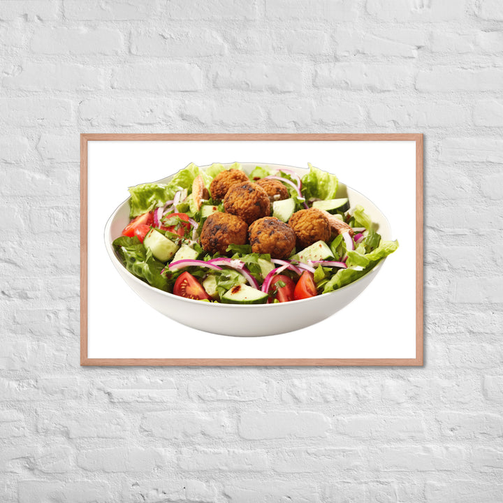 Falafel Salad Bowl Framed poster 🤤 from Yumify.AI