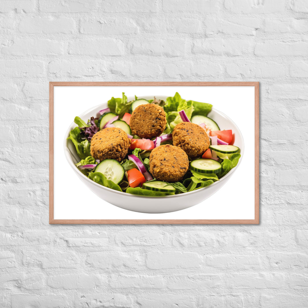 Falafel Salad Bowl Framed poster 🤤 from Yumify.AI