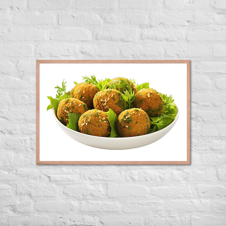 Crisp Golden Falafel Framed poster 🤤 from Yumify.AI