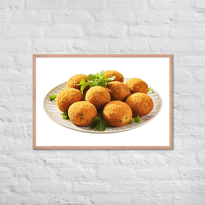 Crisp Golden Falafel Framed poster 🤤 from Yumify.AI