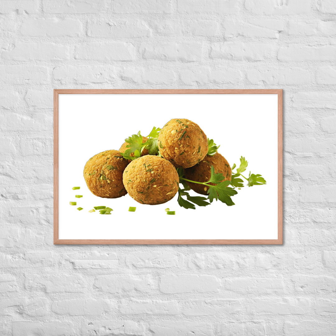 Crisp Golden Falafel Framed poster 🤤 from Yumify.AI