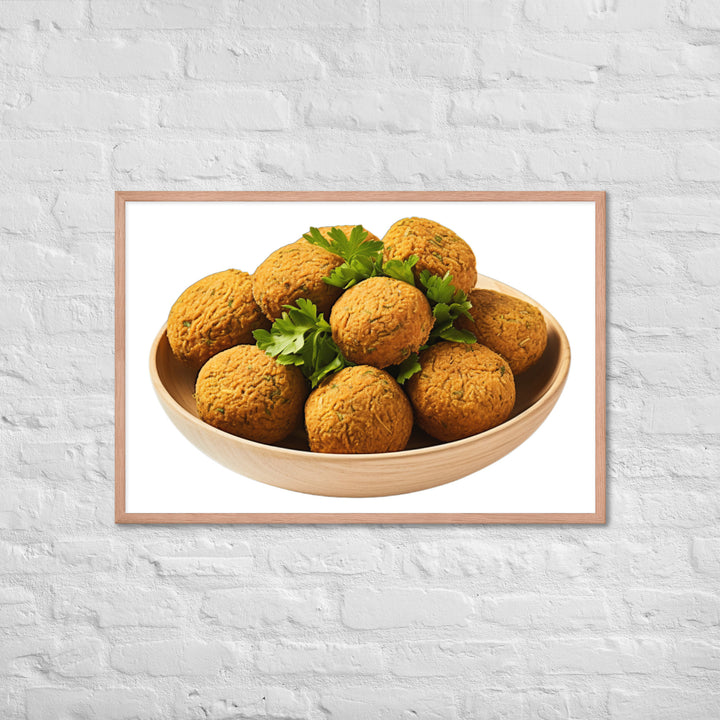 Crisp Golden Falafel Framed poster 🤤 from Yumify.AI