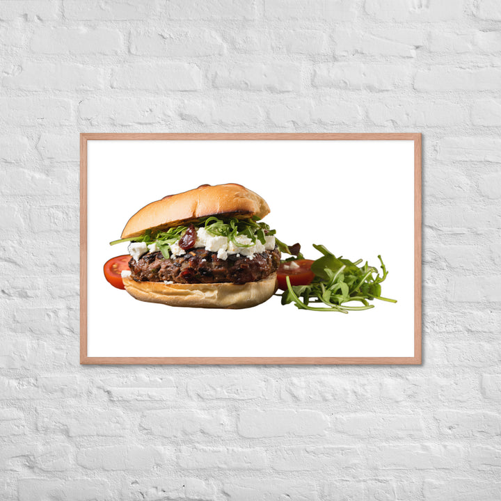 Exotic Lamb Burger Fusion Framed poster 🤤 from Yumify.AI