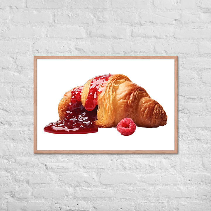 Raspberry Jam Croissant Framed poster 🤤 from Yumify.AI