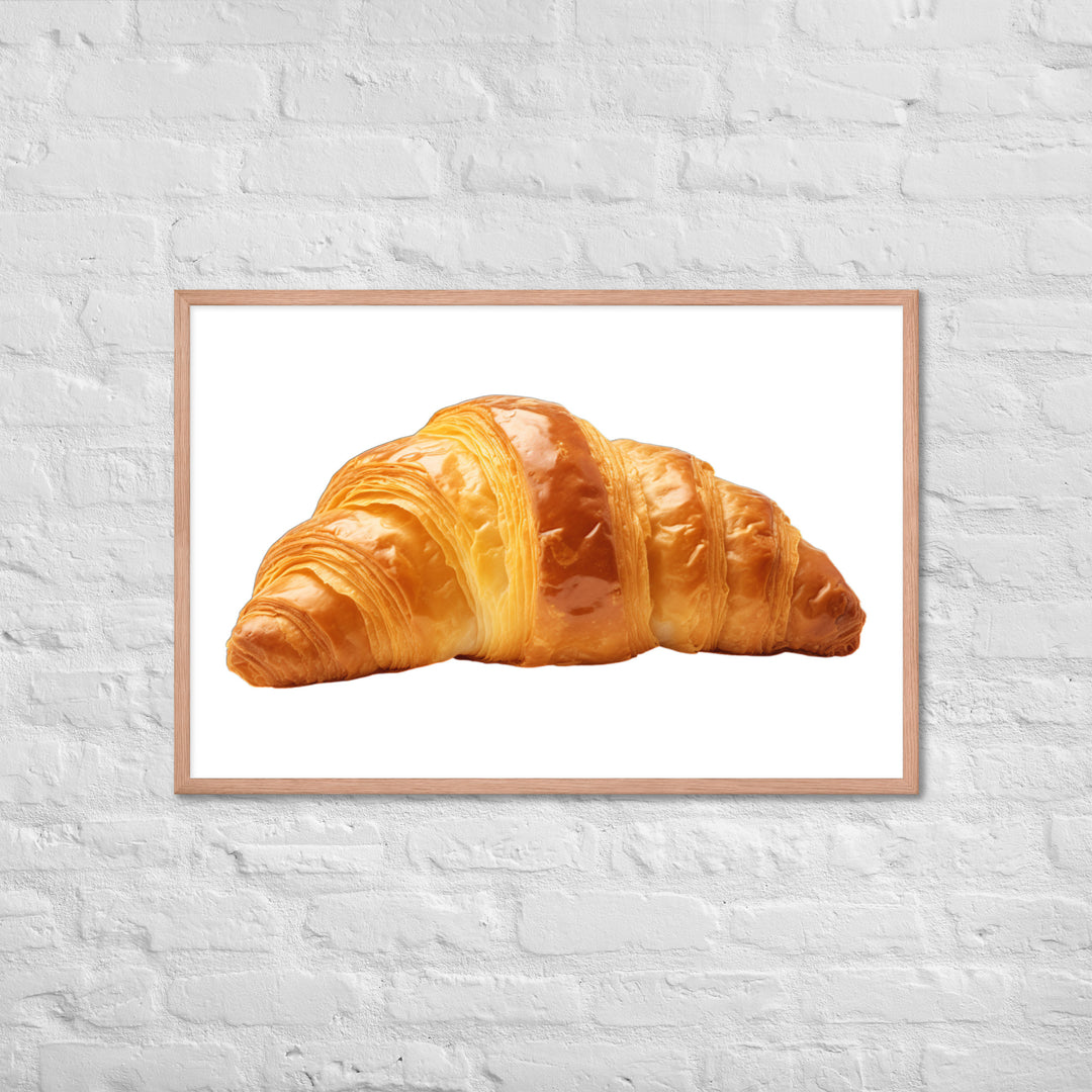 Golden Butter Croissant Framed poster 🤤 from Yumify.AI