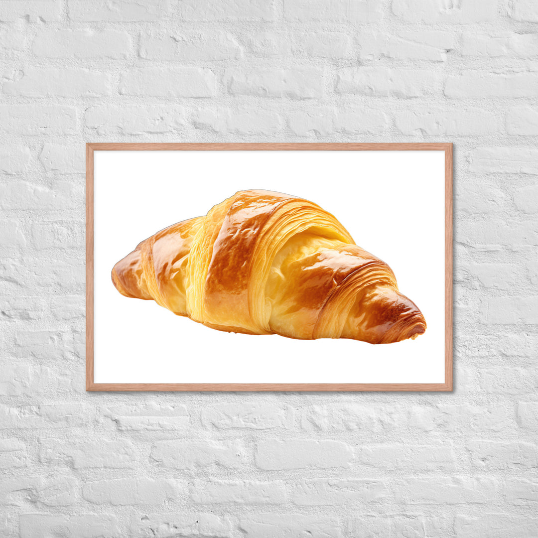 Golden Butter Croissant Framed poster 🤤 from Yumify.AI