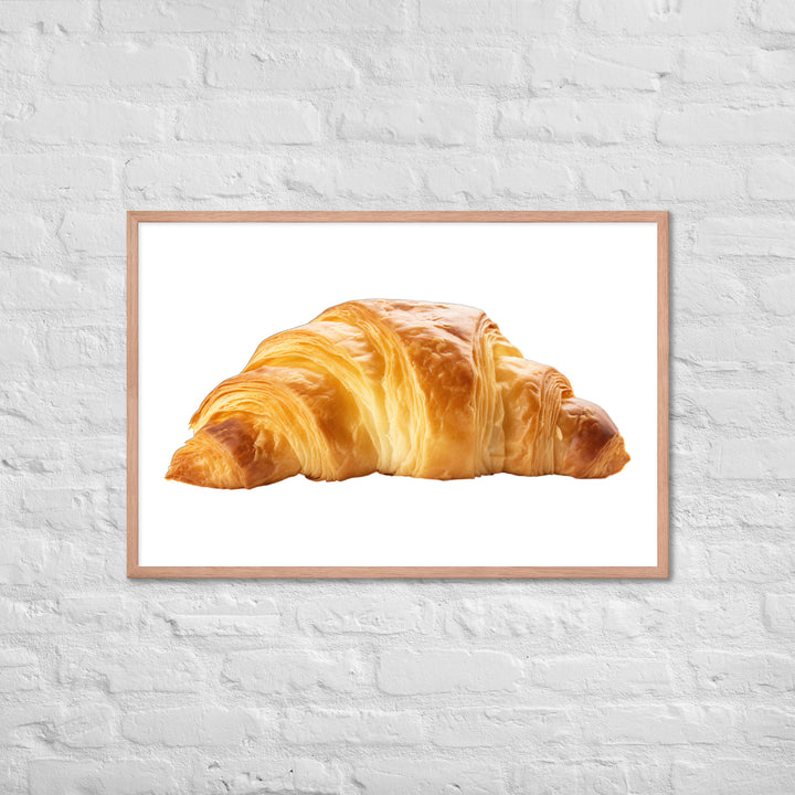 Golden Butter Croissant Framed poster 🤤 from Yumify.AI