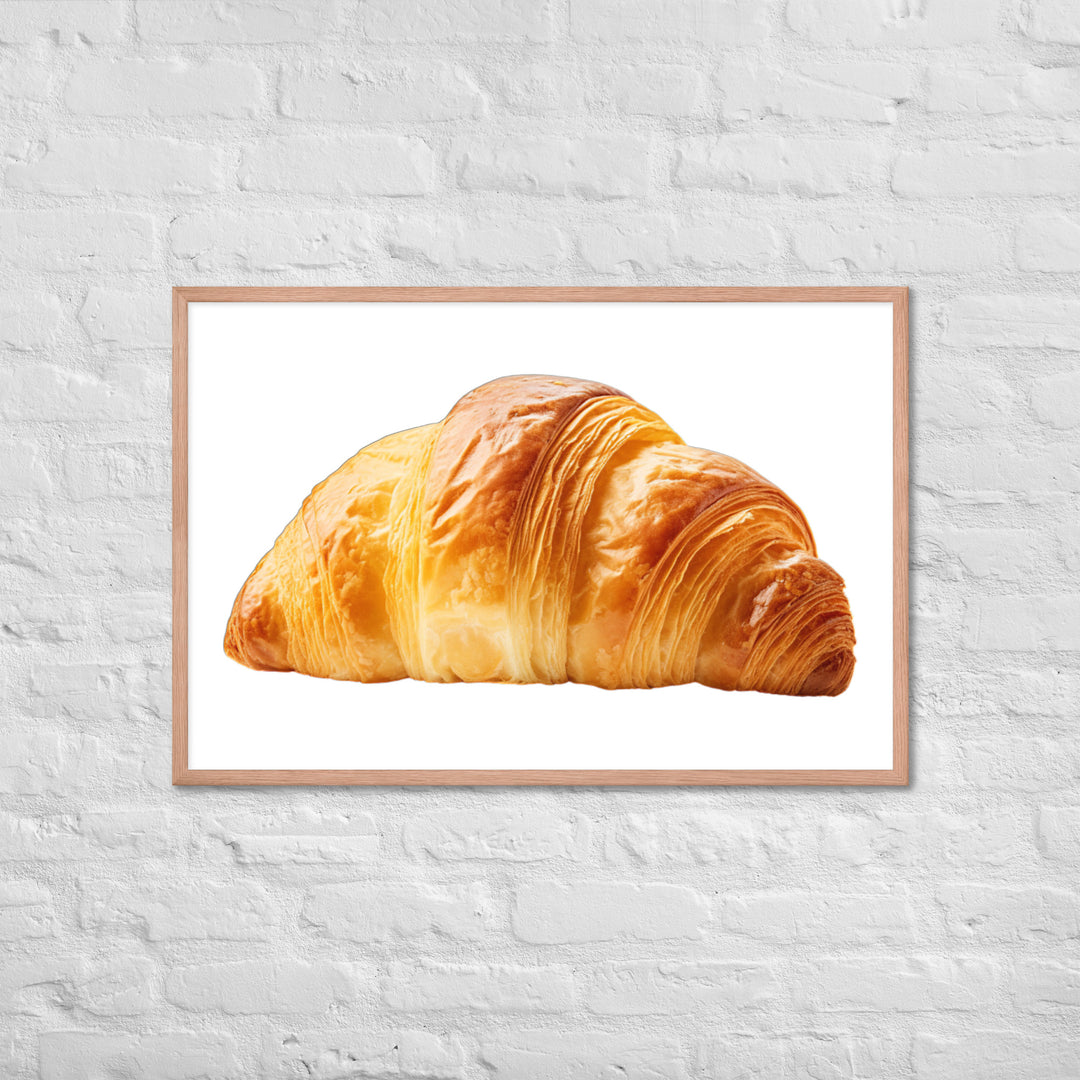 Golden Butter Croissant Framed poster 🤤 from Yumify.AI