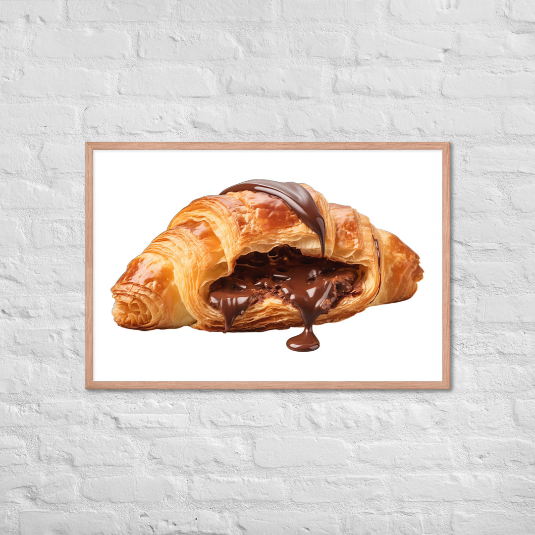 Chocolate Filled Croissant Framed poster 🤤 from Yumify.AI