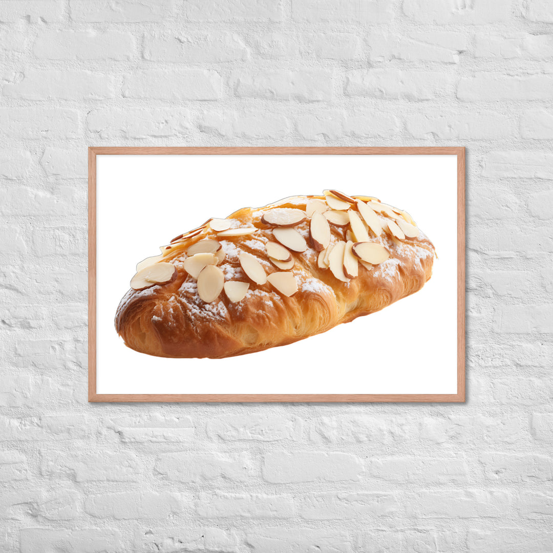 Almond Topped Croissant Framed poster 🤤 from Yumify.AI