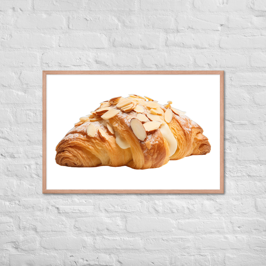 Almond Topped Croissant Framed poster 🤤 from Yumify.AI