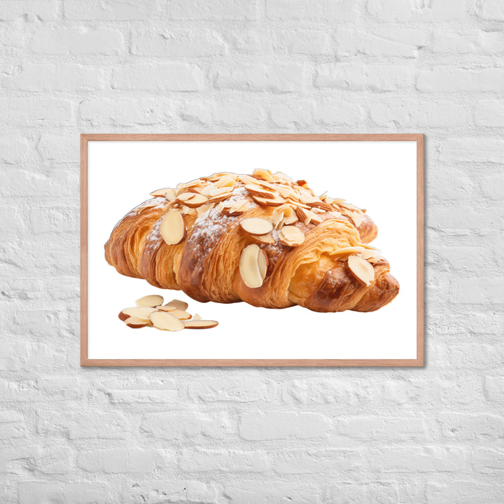 Almond Topped Croissant Framed poster 🤤 from Yumify.AI