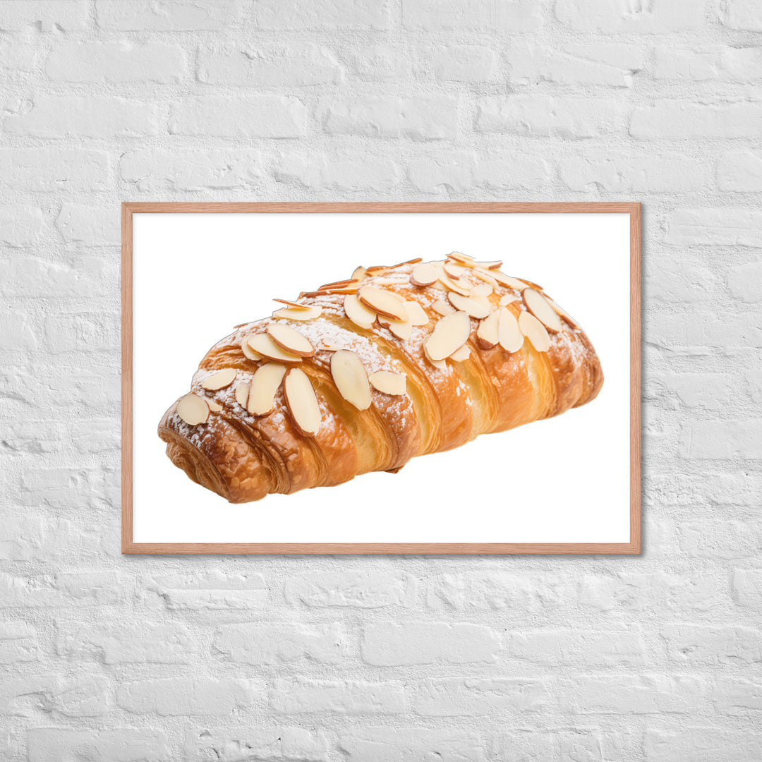 Almond Topped Croissant Framed poster 🤤 from Yumify.AI