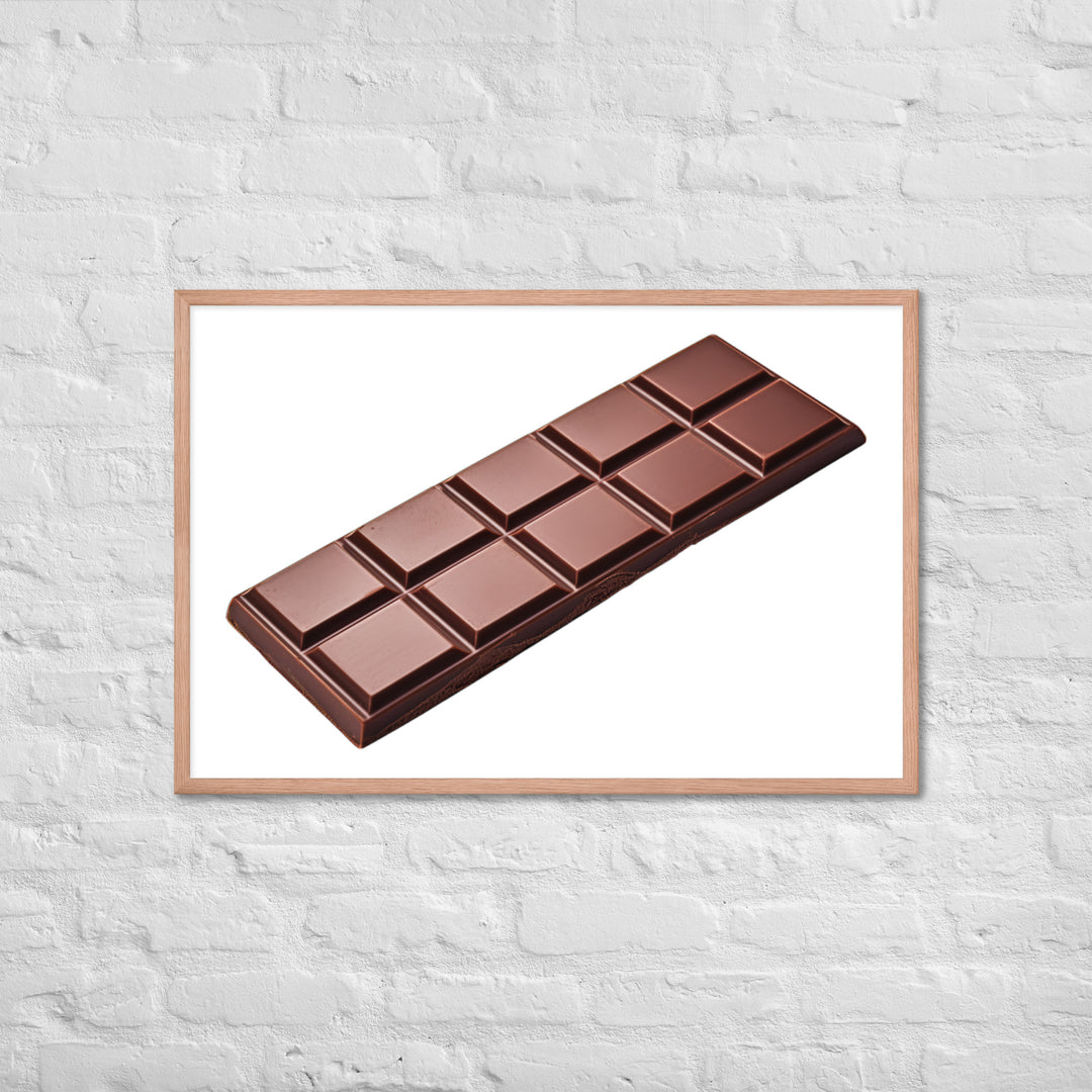 Silky Dark Chocolate Bar Framed poster 🤤 from Yumify.AI