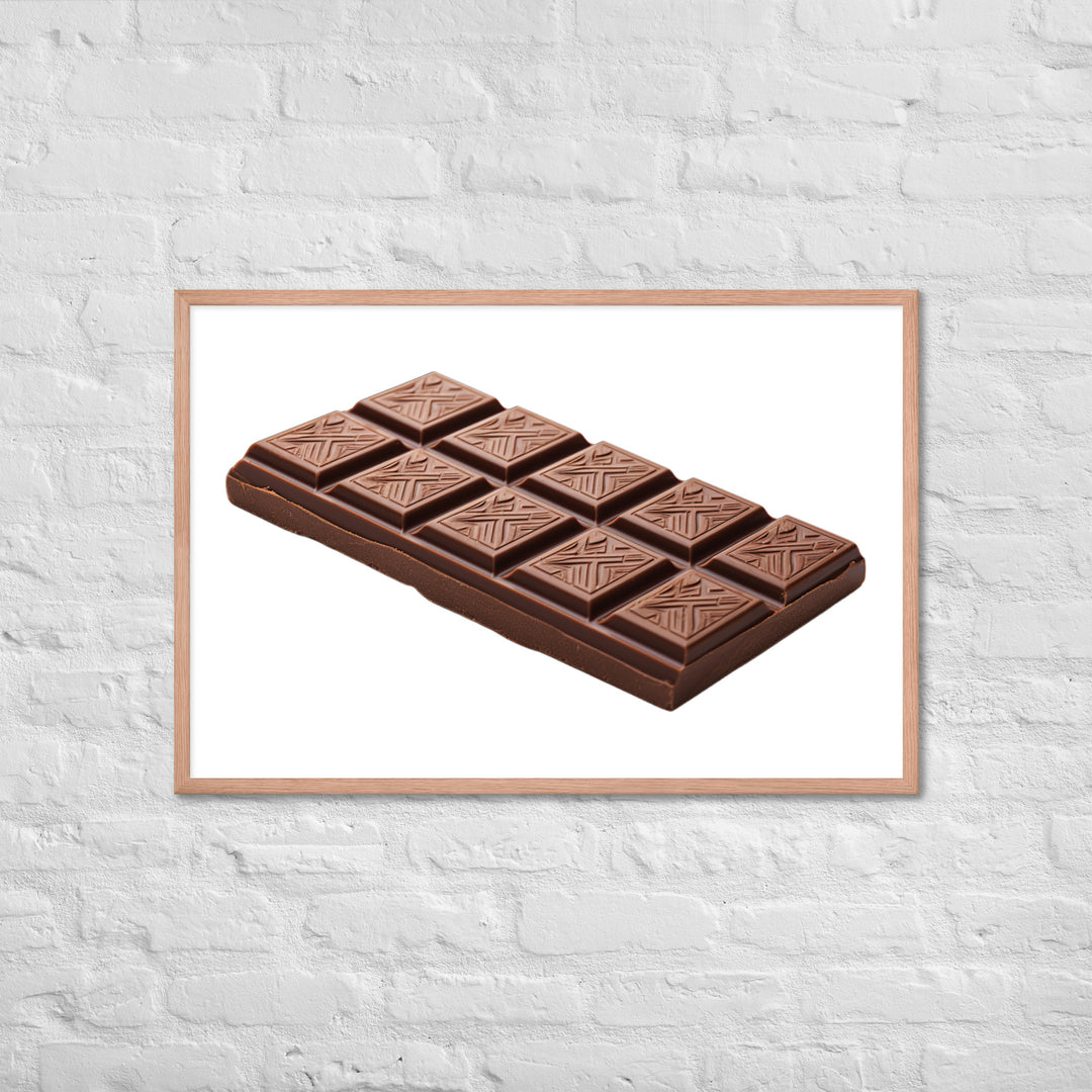 Silky Dark Chocolate Bar Framed poster 🤤 from Yumify.AI