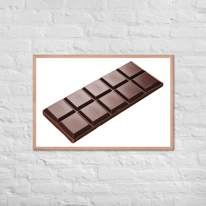 Silky Dark Chocolate Bar Framed poster 🤤 from Yumify.AI