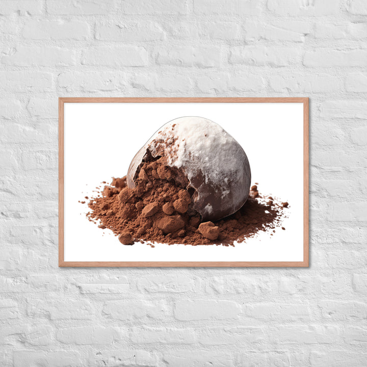 Oozing Chocolate Truffle Delight Framed poster 🤤 from Yumify.AI