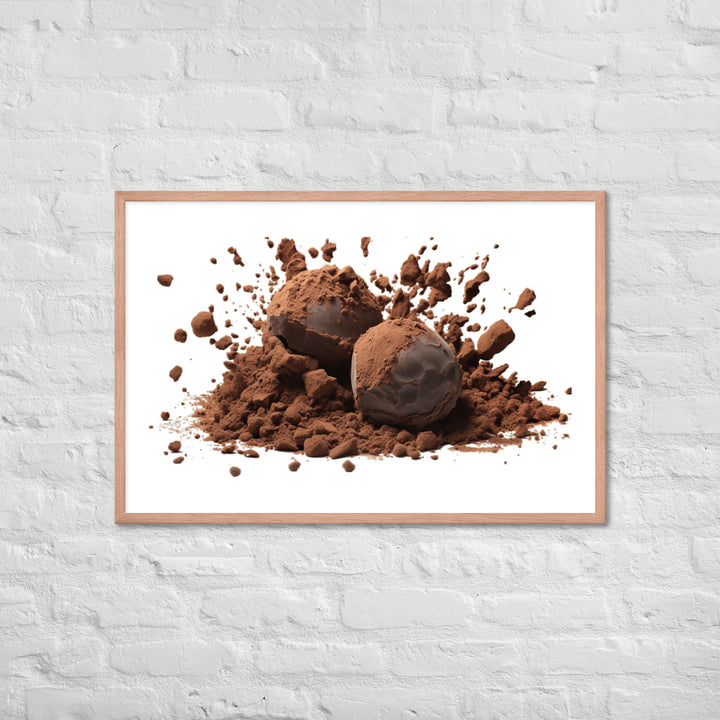 Oozing Chocolate Truffle Delight Framed poster 🤤 from Yumify.AI