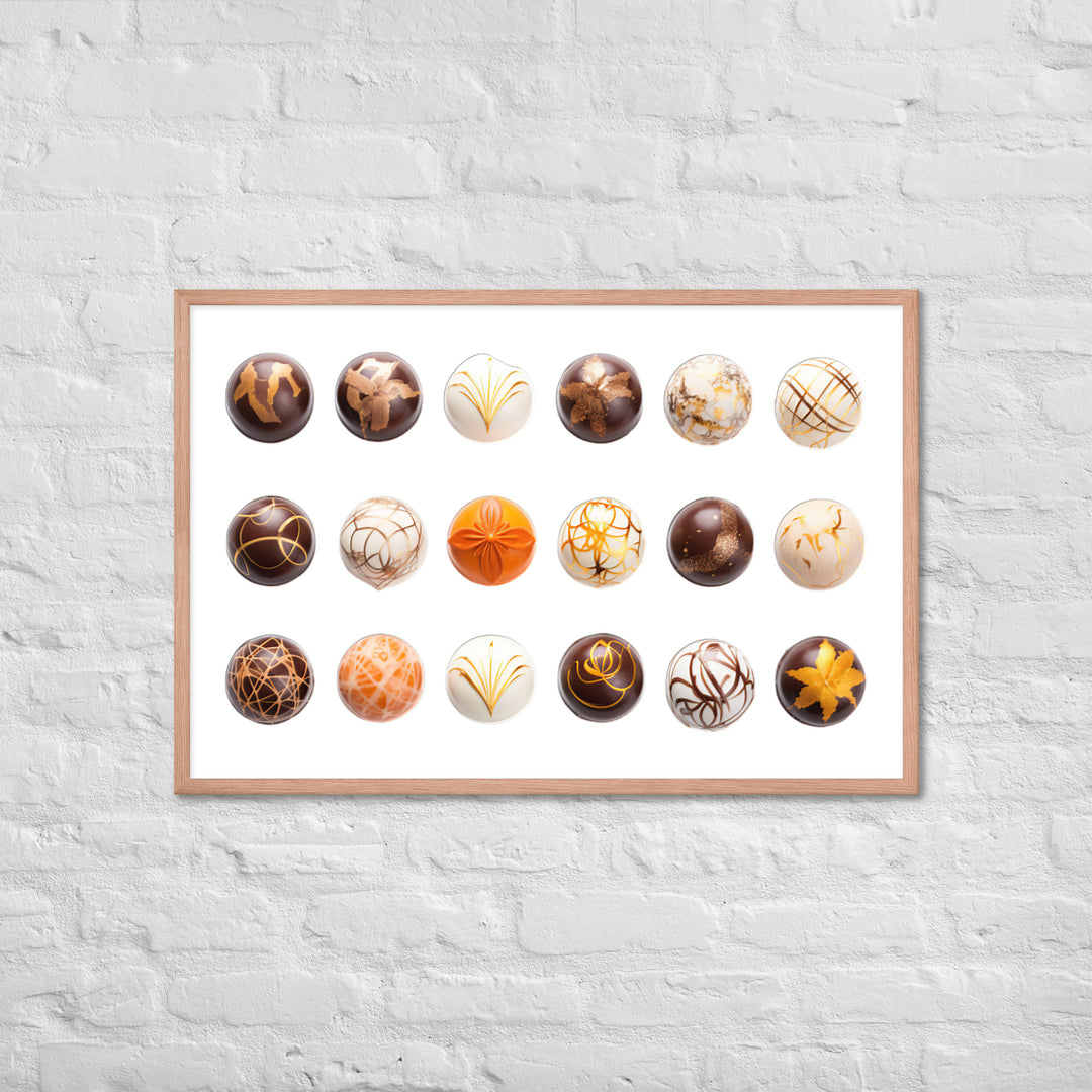 Artisanal Chocolate Bonbons Framed poster 🤤 from Yumify.AI