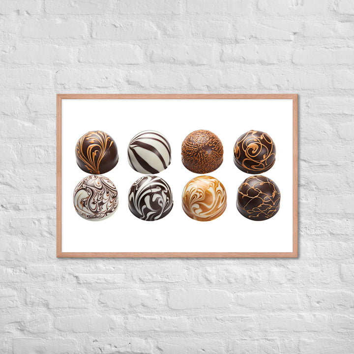 Artisanal Chocolate Bonbons Framed poster 🤤 from Yumify.AI