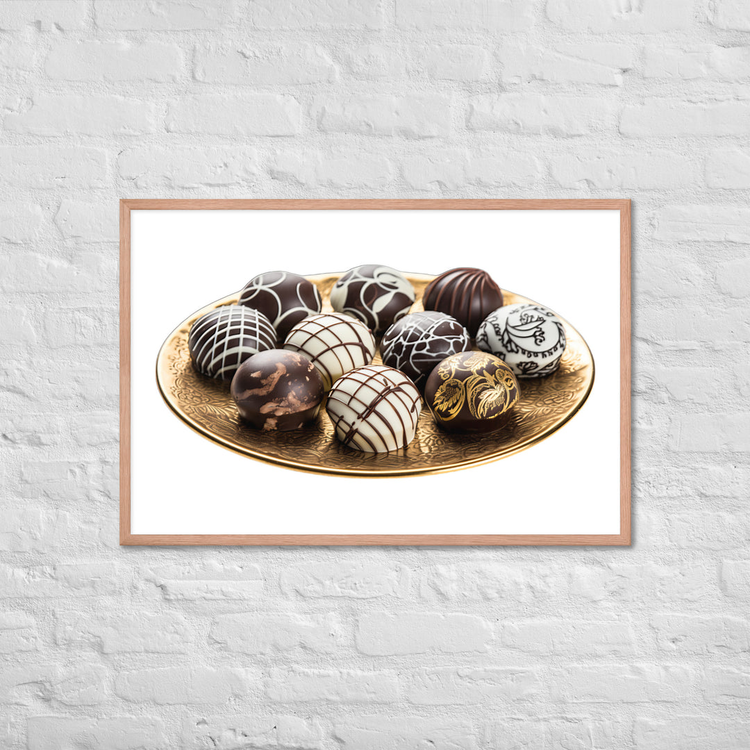 Artisanal Chocolate Bonbons Framed poster 🤤 from Yumify.AI