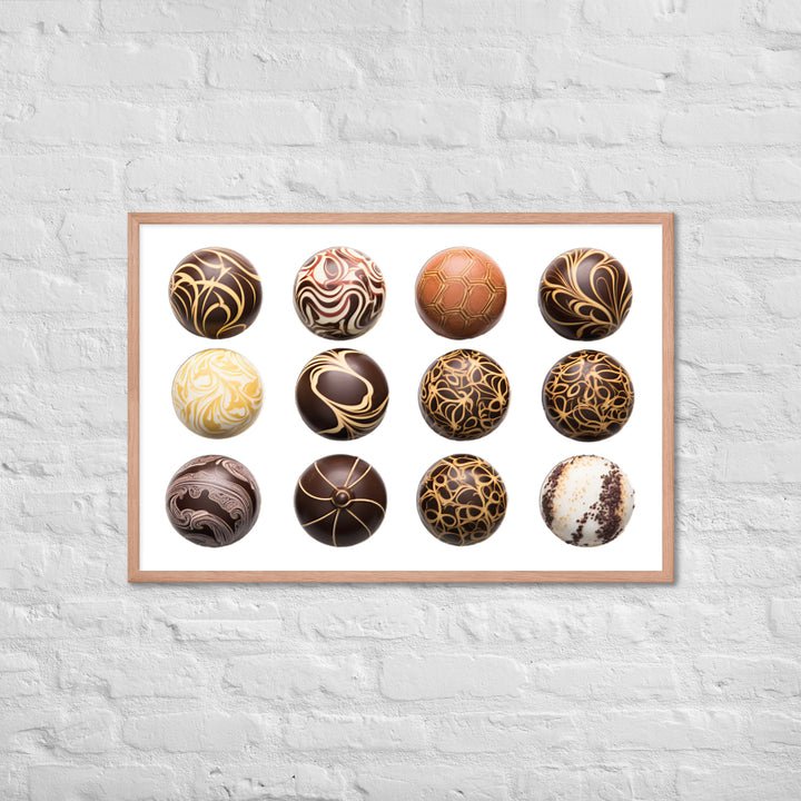Artisanal Chocolate Bonbons Framed poster 🤤 from Yumify.AI