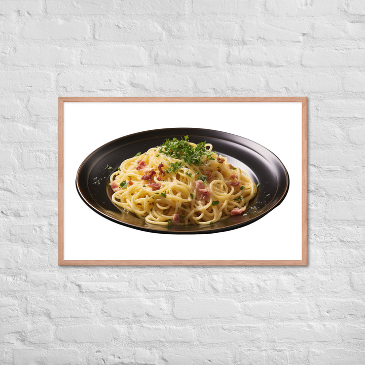 Classic Spaghetti Carbonara Framed poster 🤤 from Yumify.AI