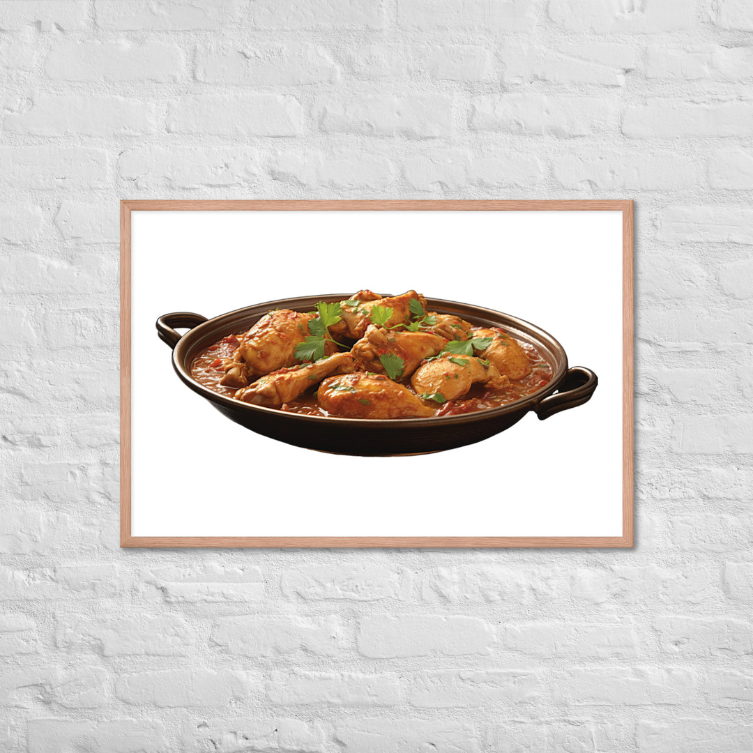 Spicy Chicken Curry Delight Framed poster 🤤 from Yumify.AI