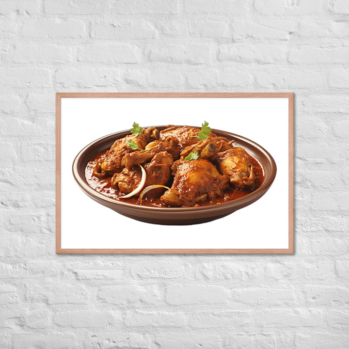 Spicy Chicken Curry Delight Framed poster 🤤 from Yumify.AI