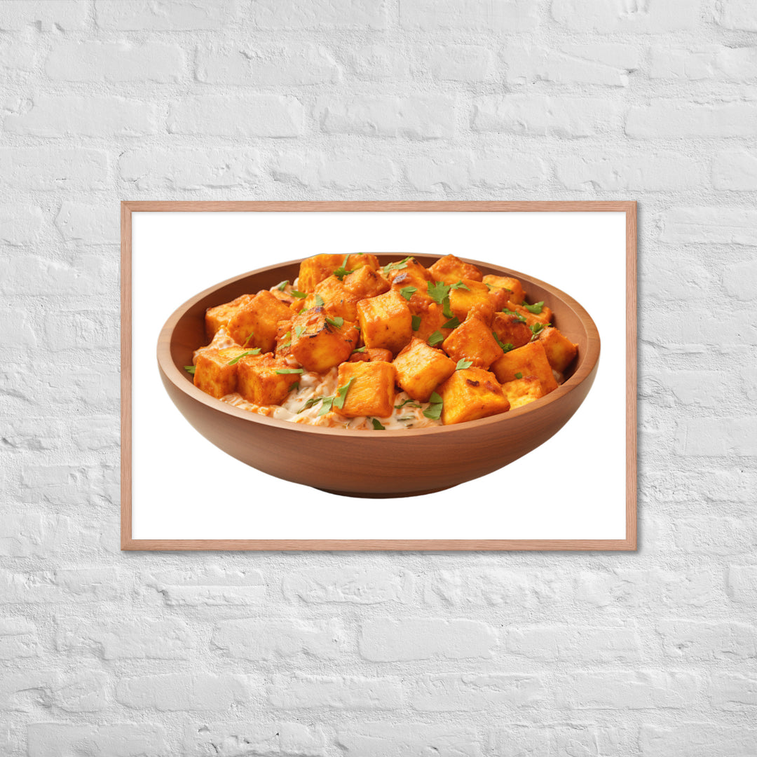 Paneer Tikka Masala Glow Framed poster 🤤 from Yumify.AI