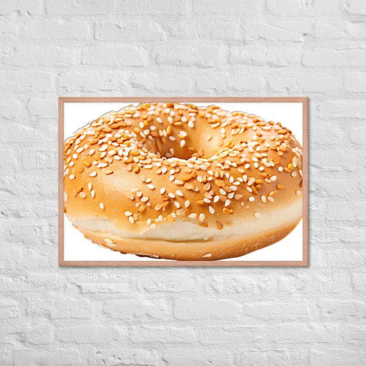 Sesame Seed Bagel Framed poster 🤤 from Yumify.AI