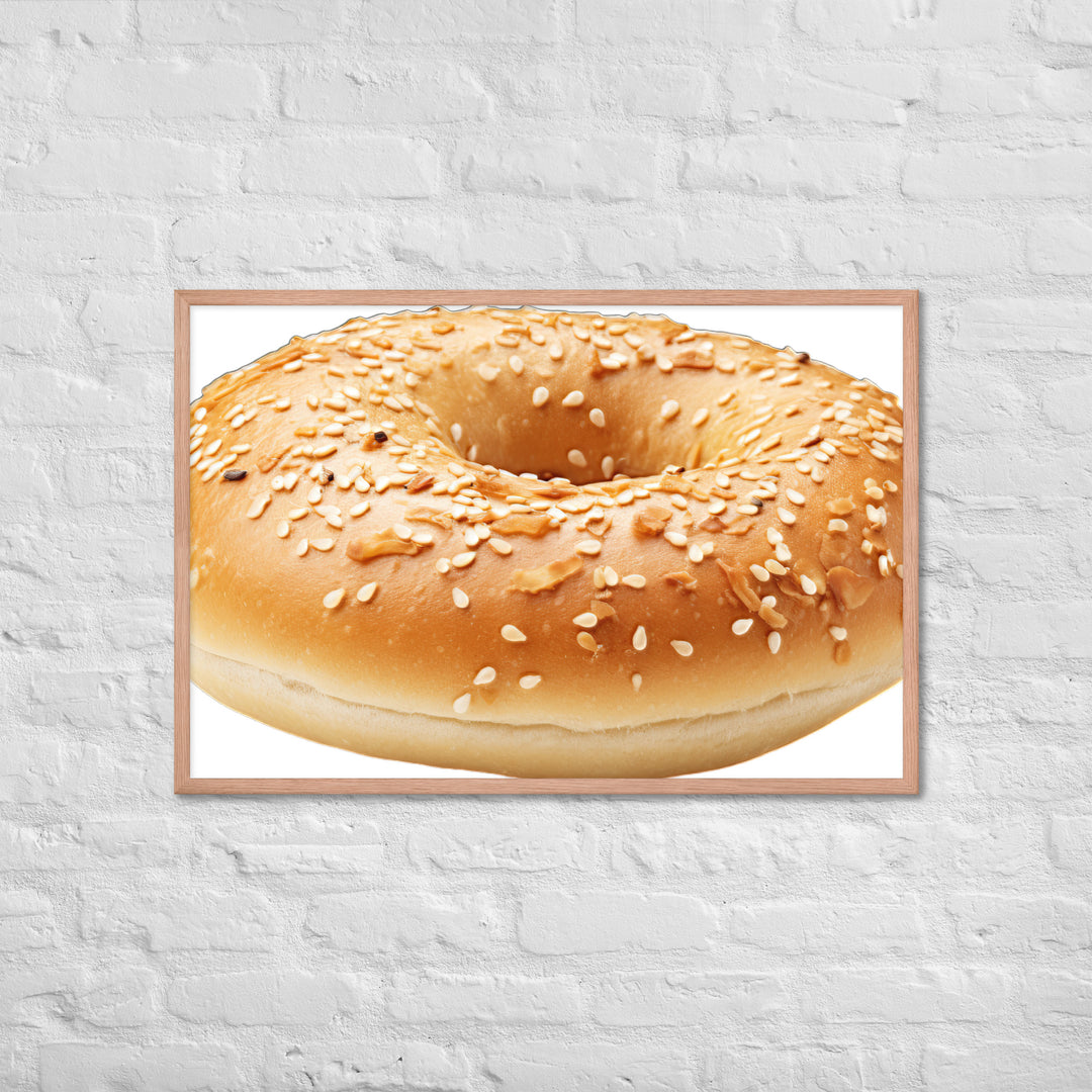 Classic Plain Bagel Framed poster 🤤 from Yumify.AI