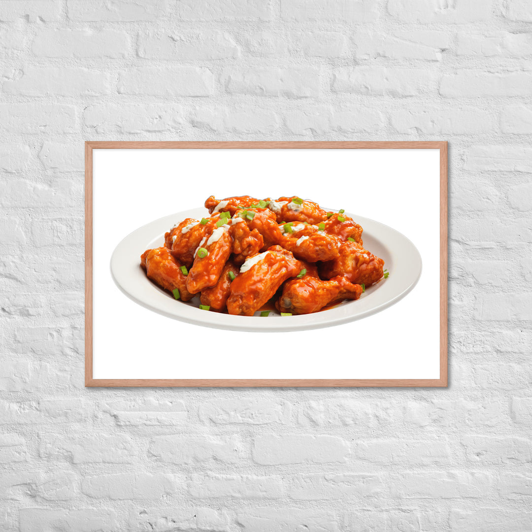 Spicy Buffalo Wings Framed poster 🤤 from Yumify.AI